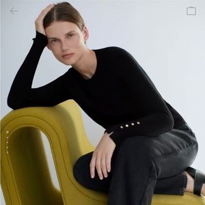 Zara NWOT Green Knit Sweater size L